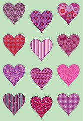 Patterned Hearts