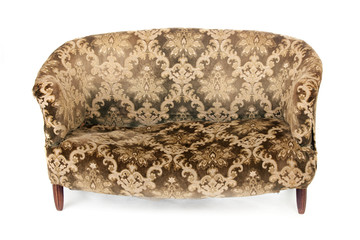 retro sofa isolated on white