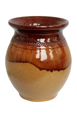 Clay pot on a white background