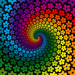 Obrazy na Plexi  Kolorowe tło spiralne kwiat