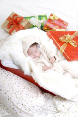 cute baby on christmas