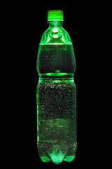 Green bottle with cream-soda