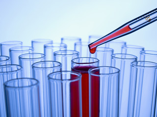 Test tubes and pipette