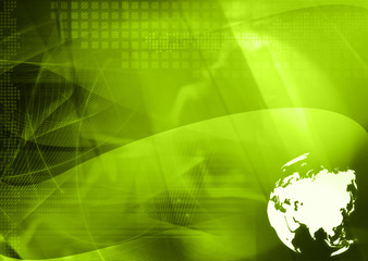 Asia map technology-style artwork