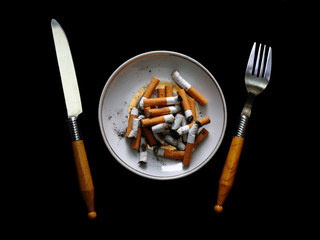 Stubs on a plate