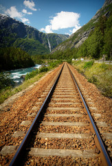 Railway in the mountains.