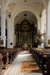 Fototapeta na wymiar Wnętrze kościoła Jezuitów, Bratysława, Słowacja