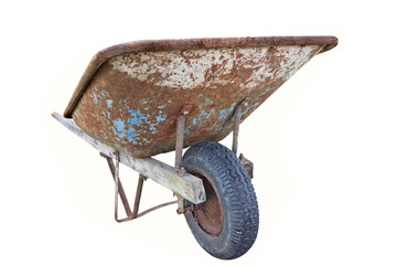 Rusty old wheelbarrow