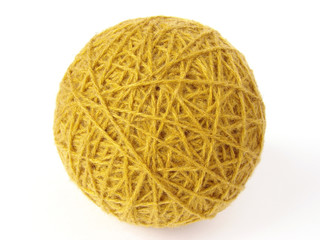 yellow wool skein