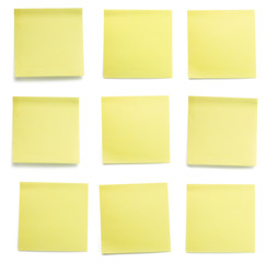 Nine Yellow Stick-it Papers - 20398023