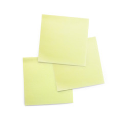 Three yellow sticky papers