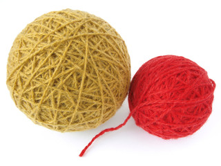 two wool skeins