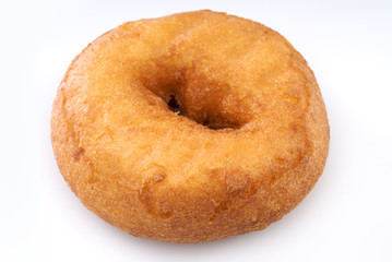 Fototapeta na wymiar Plain donut isolated on white background