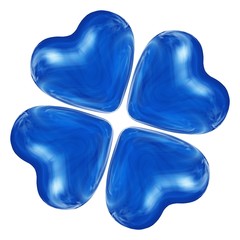 High resolution 3D hearts isolated on white background