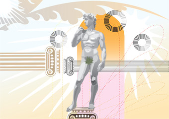 illustration of statue of David