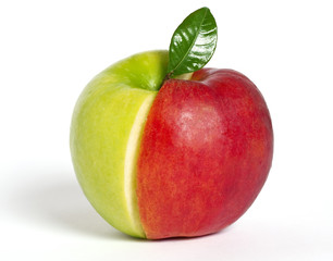 Red and green apple