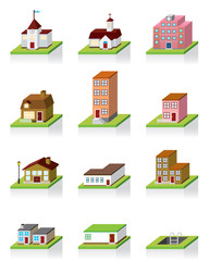Vector Building Icon -- 3D Illustration