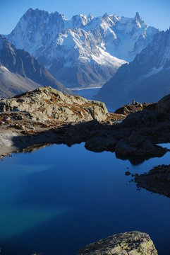 Lac Blanc Et Grandes Jorasses