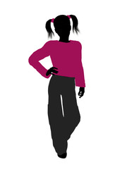 Fototapeta premium Teenager Illustration Silhouette