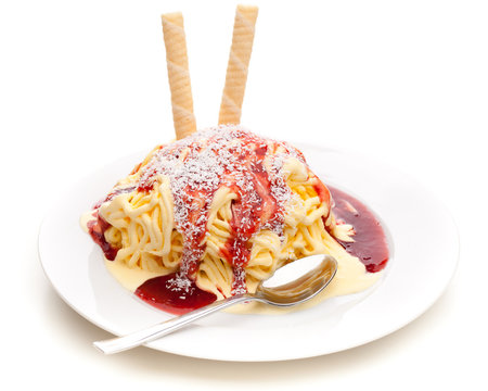 Eiscreme - Spaghettieis der moderne Klassiker