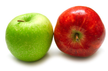green and red apples