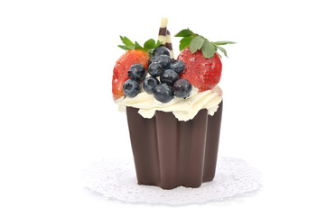 Chocolate and fruit cake