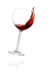 Wine collection - Red wine in falling glass