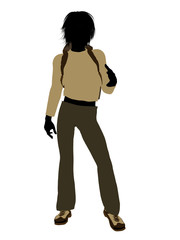 Teen Hiker Silhouette