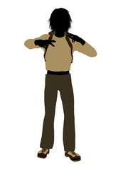 Teen Hiker Silhouette