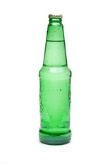 Green bottle of water.
