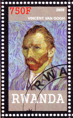 Stamp shows Vincent Van Gogh