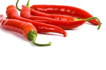 five red chilli peppers