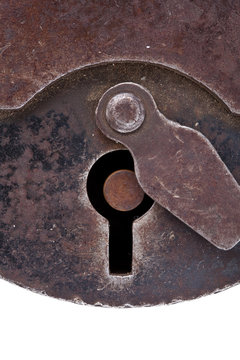 Keyhole of the old lock