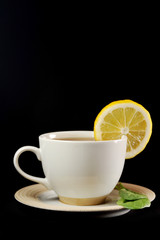 cup of tea with lemon