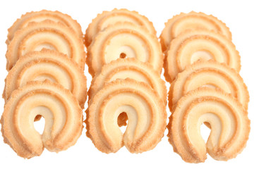Sugar cookies on a white background, it is isolated
