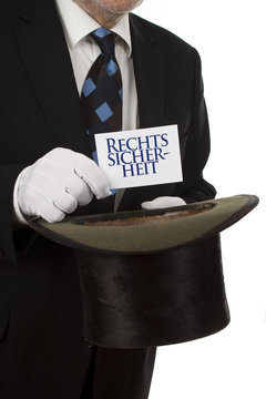 Rechtssicherheit - aus dem Hut ziehen