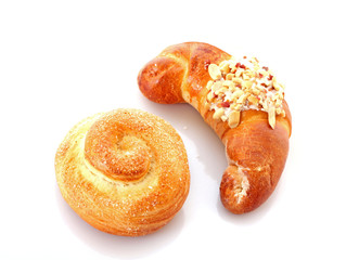 Buns on white