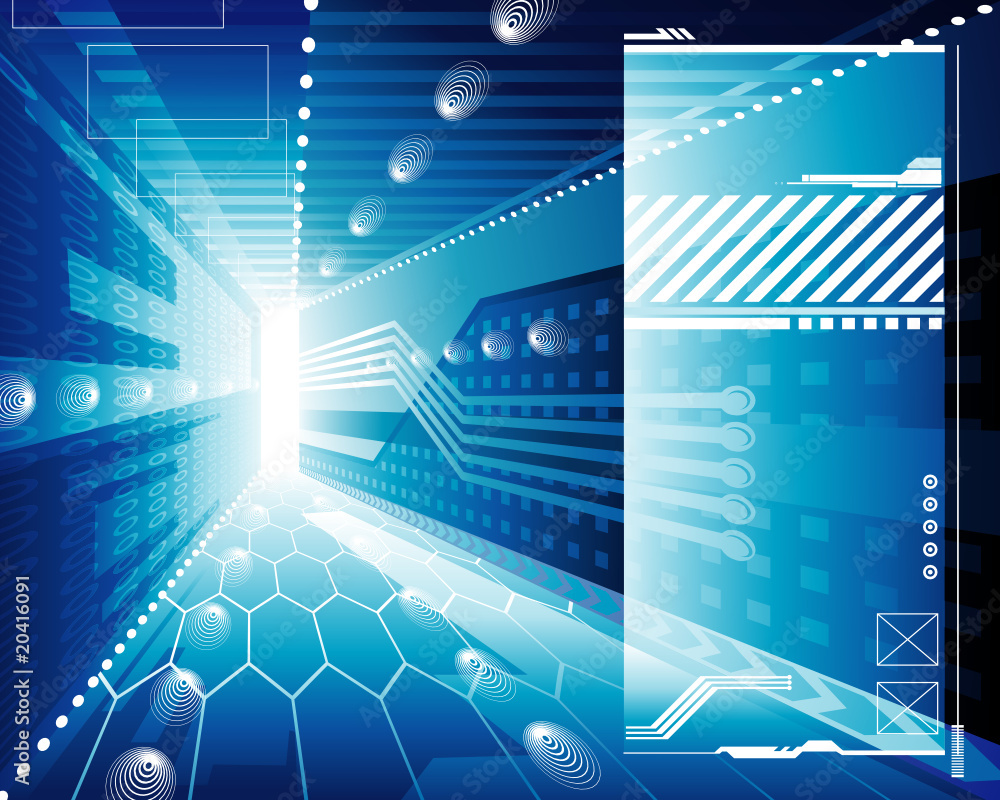 Aufkleber abstract technology 3d architecture background.