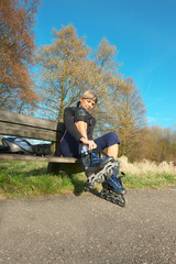 Woman with Rollerblades