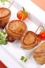 Bacon-Wrapped Ginger Soy Scallops