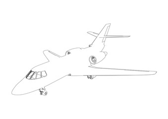 privat jet outline