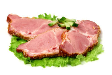 Bacon and green cucumber