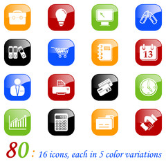 Business icons - color series