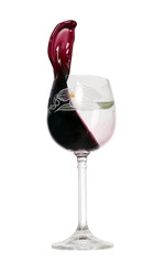 Red wine in glass
