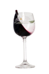 Red wine in glass