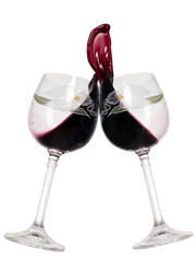 Red wine in glass