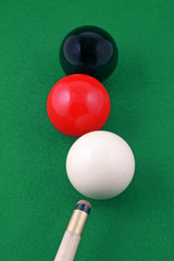 shot on red ball