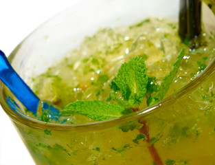 mojito cocktail isolated on white background