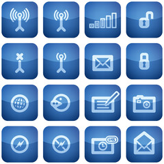 Cobalt Square 2D Icons Set: Phone display