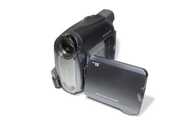 Camcorder isolated on white